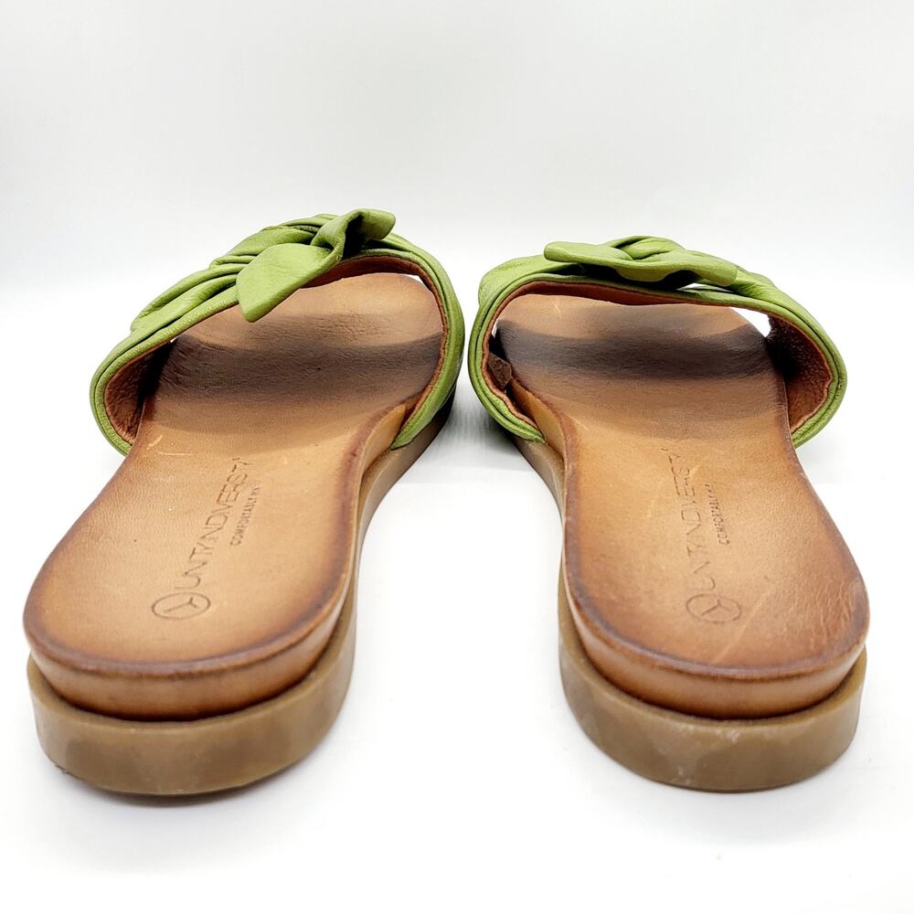 Unity in Diversity Diona Green Italian Leather Twisted Tie Sandals Women’s EU 37 - Picture 5 of 10